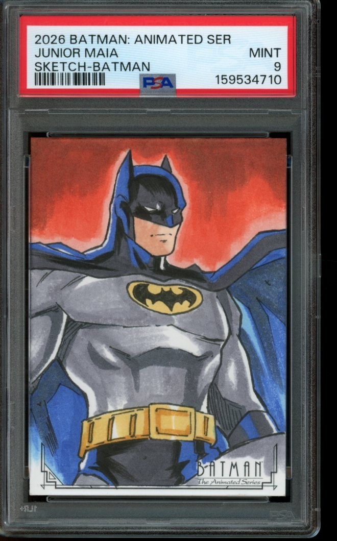 PSA 9 MINT Batman The Animated Series Batman Sketch Junior Maia 1/1