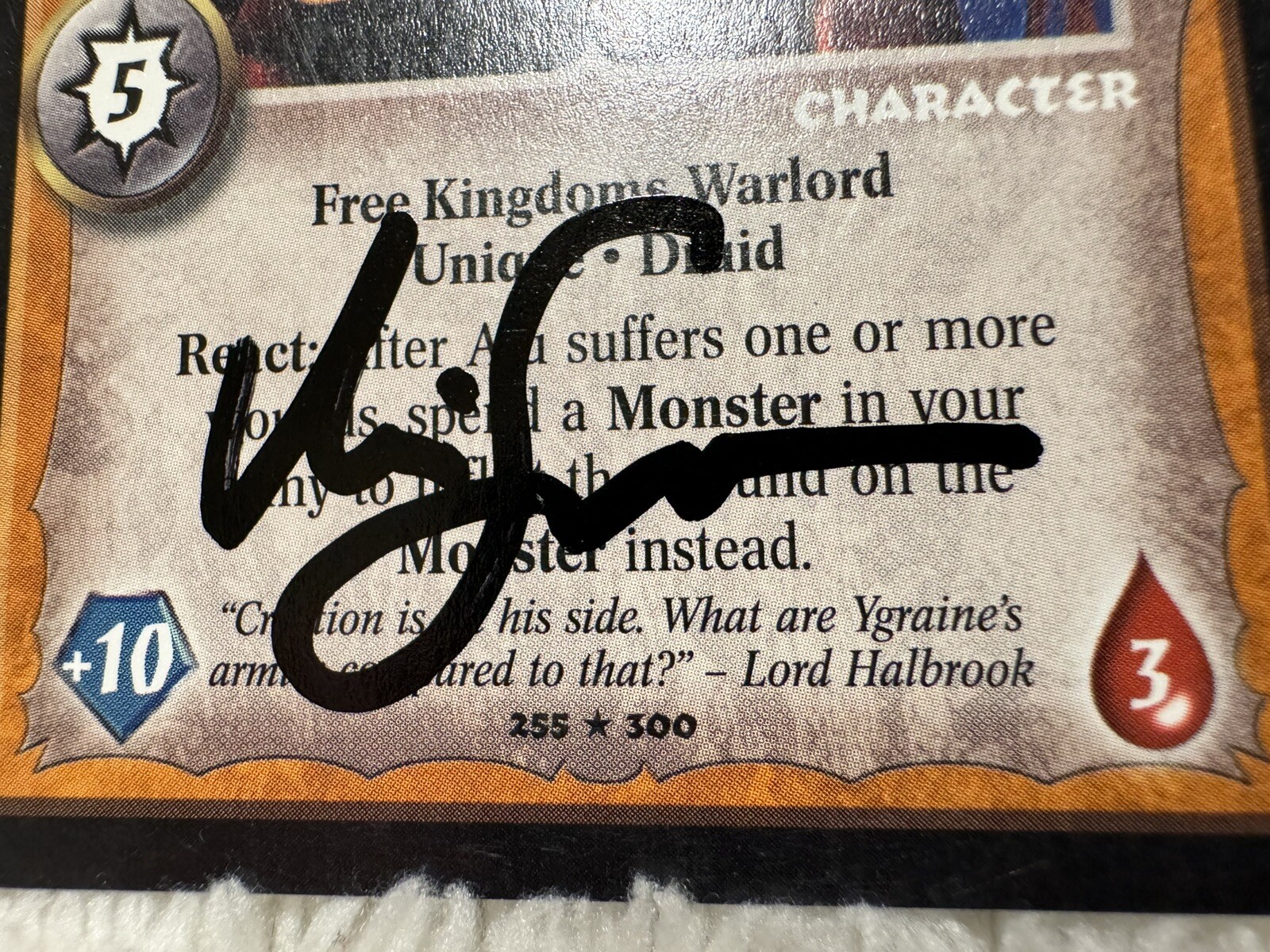☀️Warlord CCG – Artist Signed – Chris Seaman – WARLORD Atu Amani – Rare