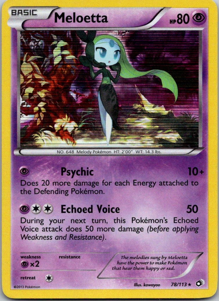 Meloetta (78) Holo Rare Legendary Treasures 78/113 LP