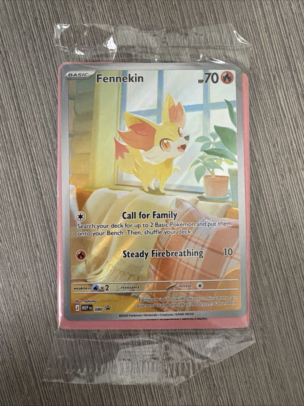 SEALED – Pokemon TCG Fennekin 080 – Black Star PROMO FULL ART Chaos Rising ETB