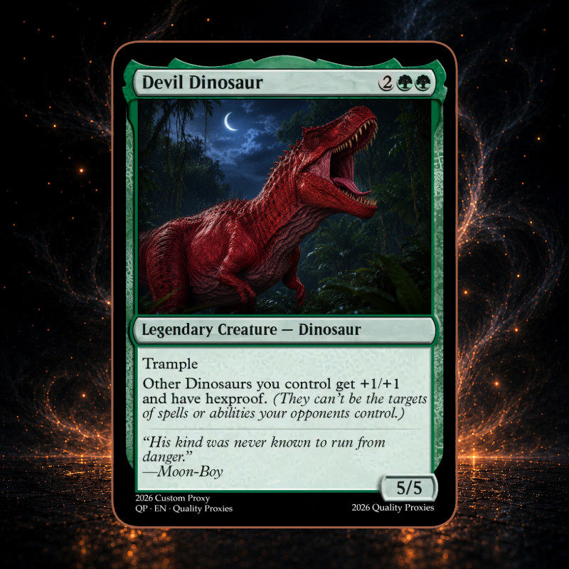 Devil Dinosaur – Custom MTG card