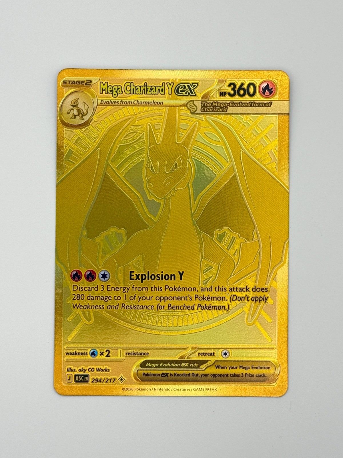 Mega Charizard Y ex – ME: Ascended Heroes 294/217 Mega Hyper Rare NM