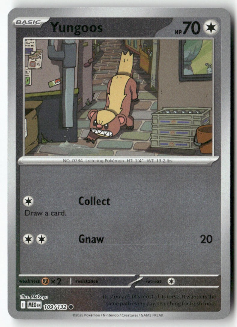 Yungoos 109/132 Mega Evolution Reverse Holo Common Pokemon Mekayu