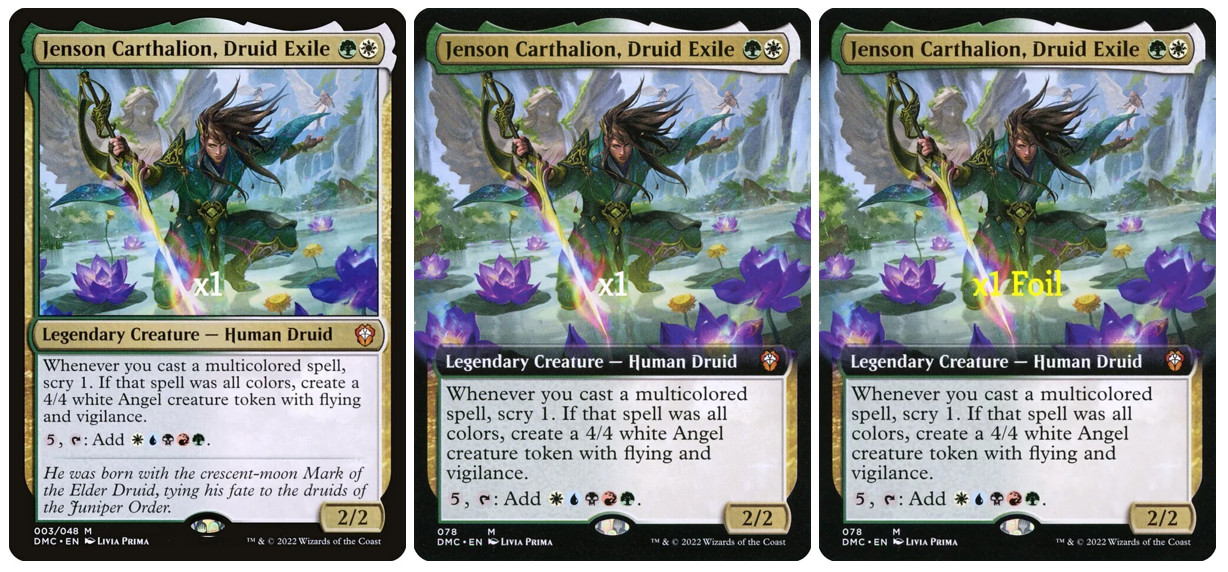 MTG CMD: Dominaria United DMC Jenson Carthalion, Druid Exile MINT (SELECT)