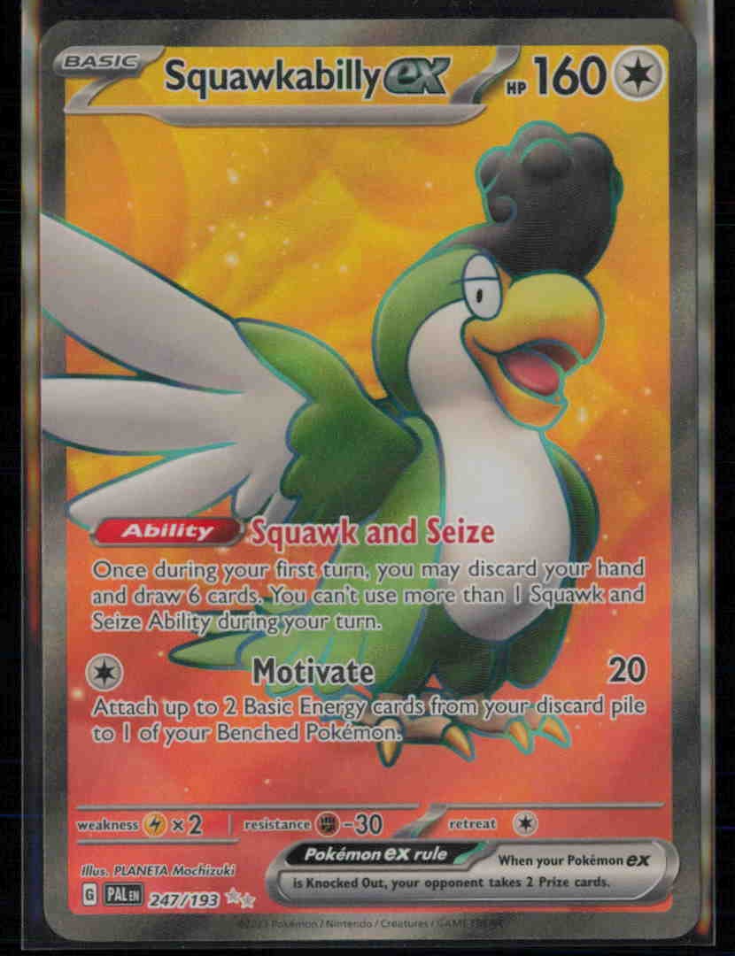 Squawkabilly ex 247/193 PAL Paldea Evolved Pokemon Holo Near Mint
