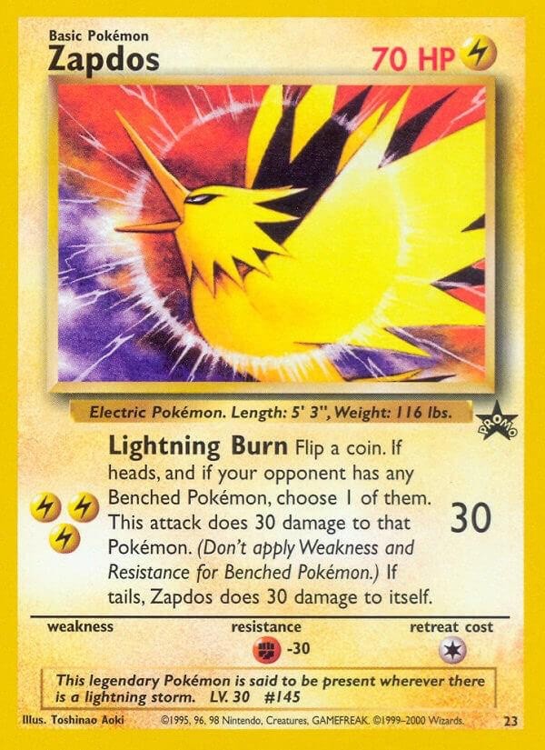 Pokémon TCG – Zapdos – 23 – Rare – Promo – Pokemon The Movie 2000 [Near Mint]