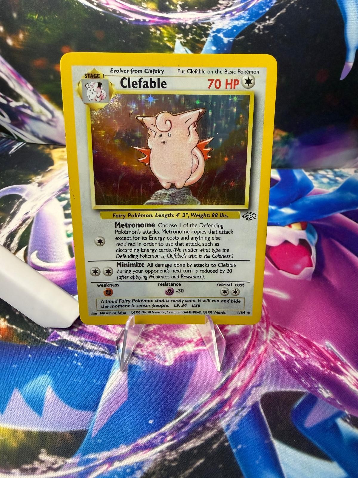 CLEFABLE 1/64 JUNGLE Unlimited Holo Rare Pokemon
