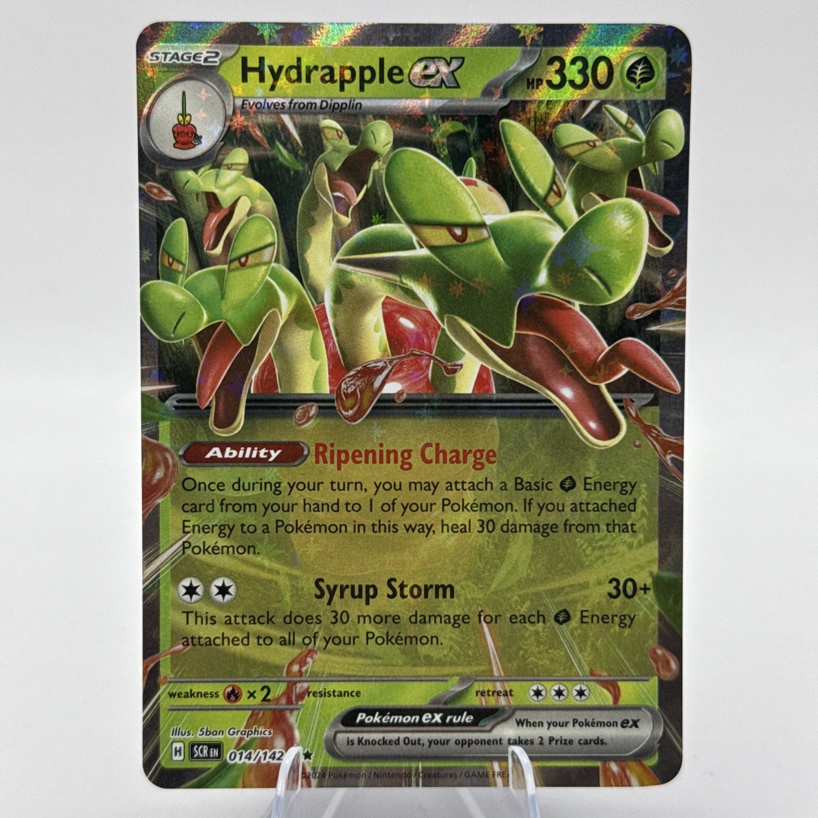 Hydrapple ex 014/142 Double Rare Sv07: Stellar Crown Pokemon