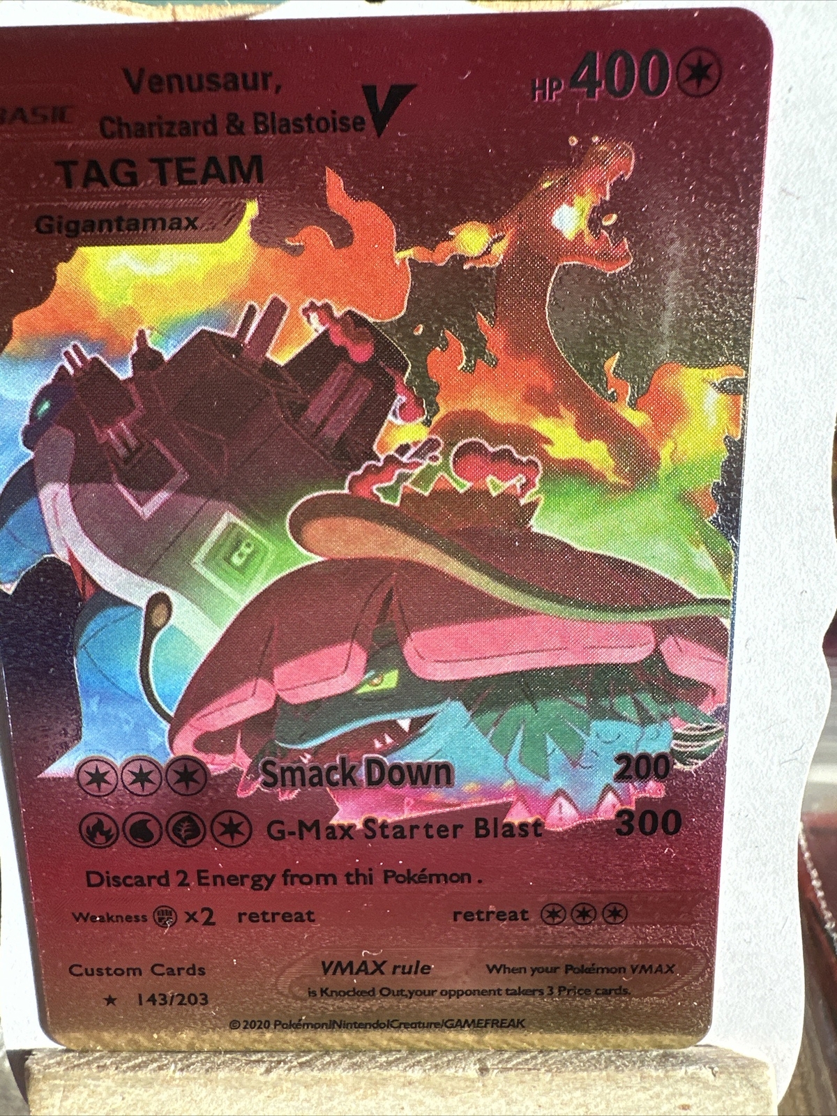 Charizard V Multi Color Foil Fan Art Card