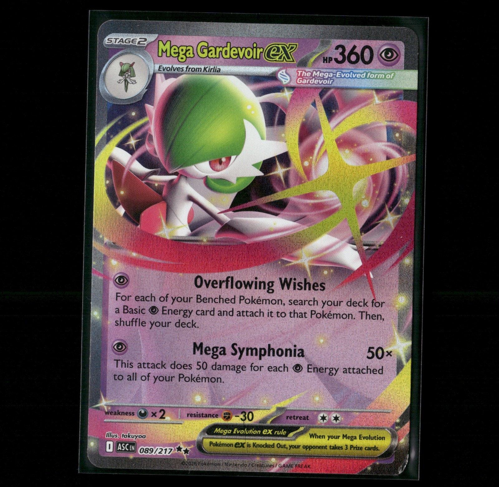 Mega Gardevoir ex Double Rare Holo 089/217 ME: Ascended Heroes 2026 MP takuyoa
