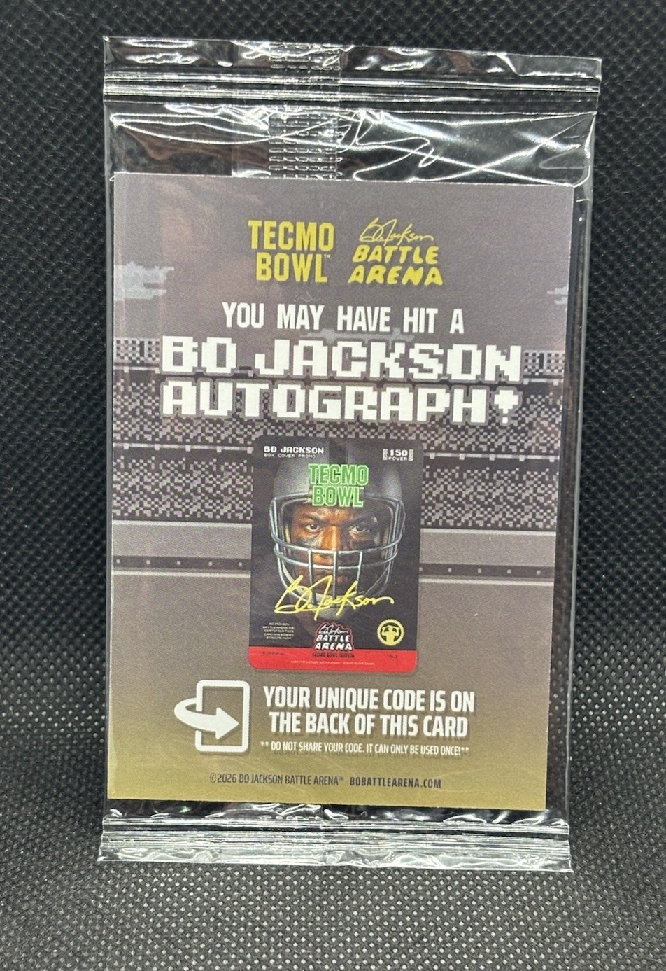 2026 Bo Jackson Battle Arena Tecmo Bowl National NSCC Alt Promo 150 Win Auto!