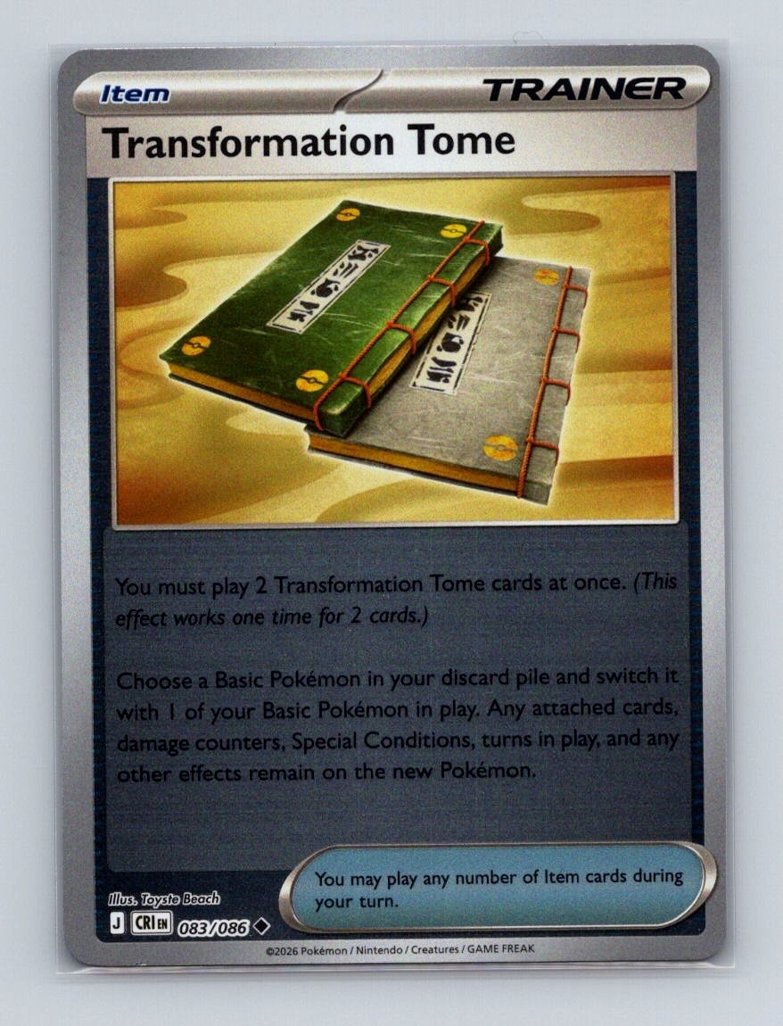 Transformation Tone 083 2026 Pokemon Chaos Rising Reverse Holo Card NM+