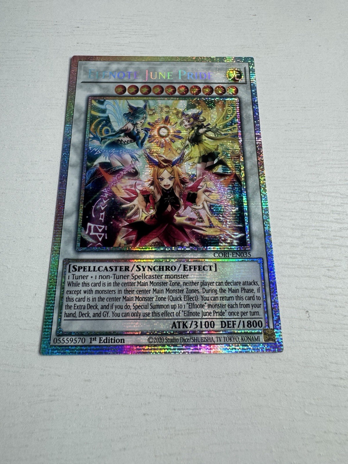 Elfnote June Pride Starlight Rare Yu-Gi-Oh! NEW, CORI-EN035, Pack Fresh!