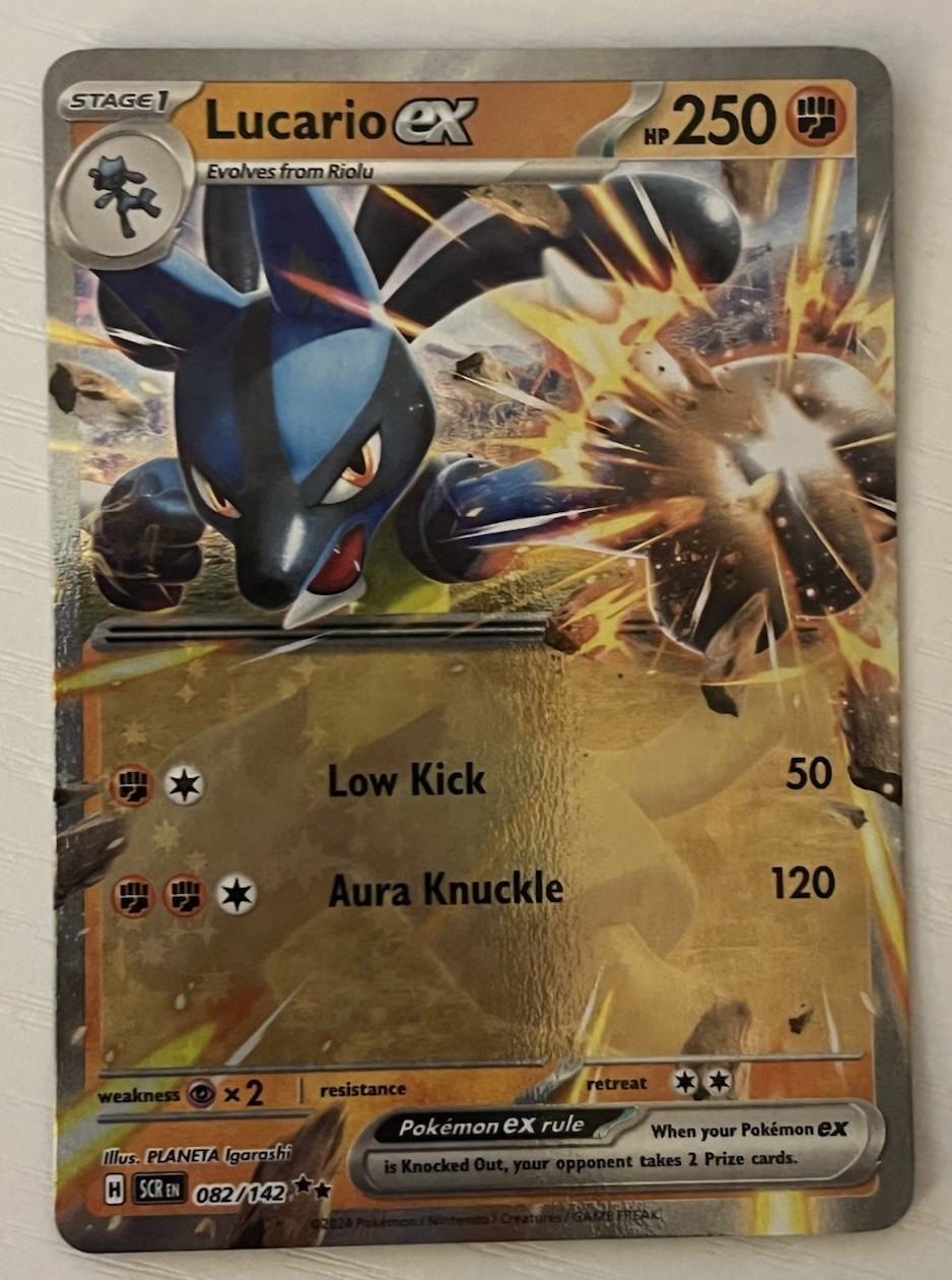 Lucario ex Holo 082/142 SV07: Stellar Crown Double Rare NM