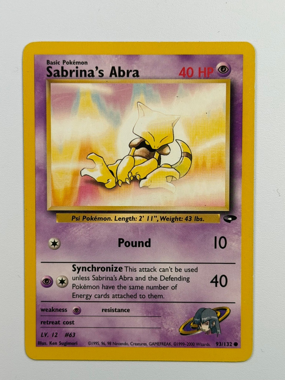 Sabrina’s Abra (93) Common Gym Challenge 093/132 NM