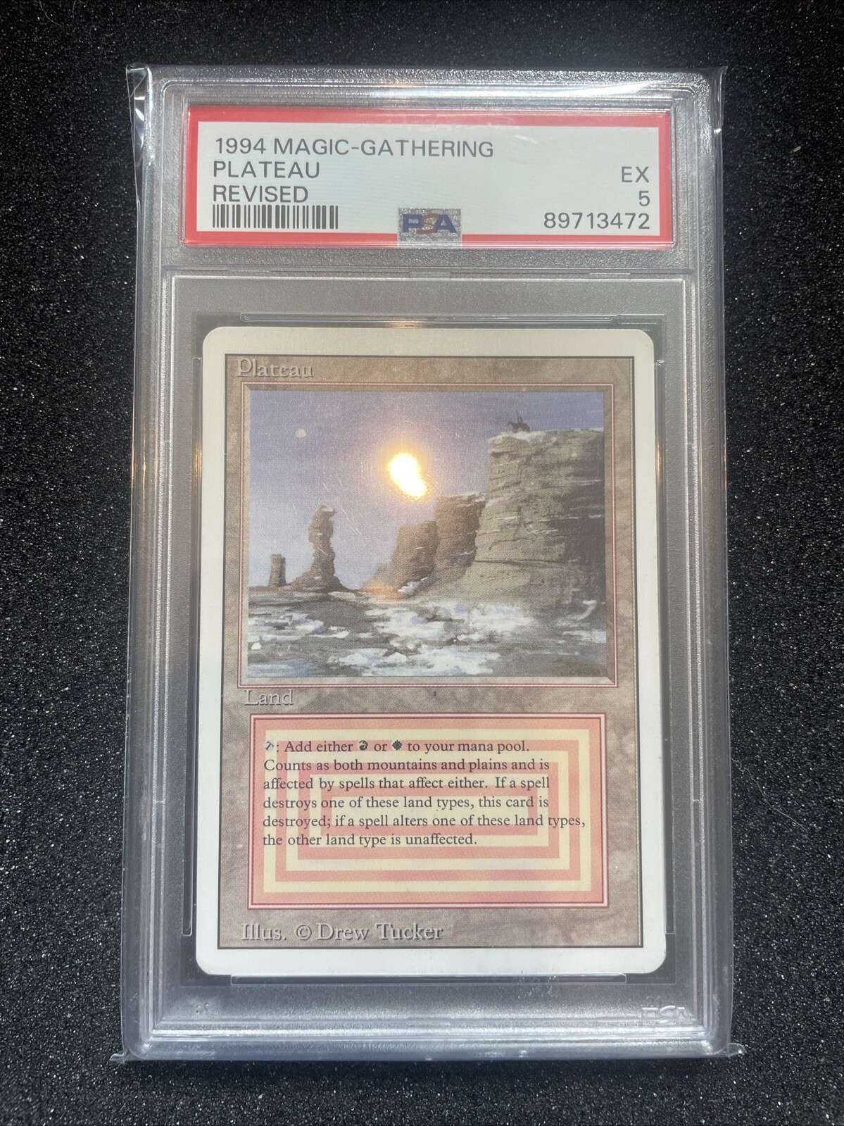 MTG 1994 Plateau REVISED PSA 5 MAGIC THE GATHERING Land Rare