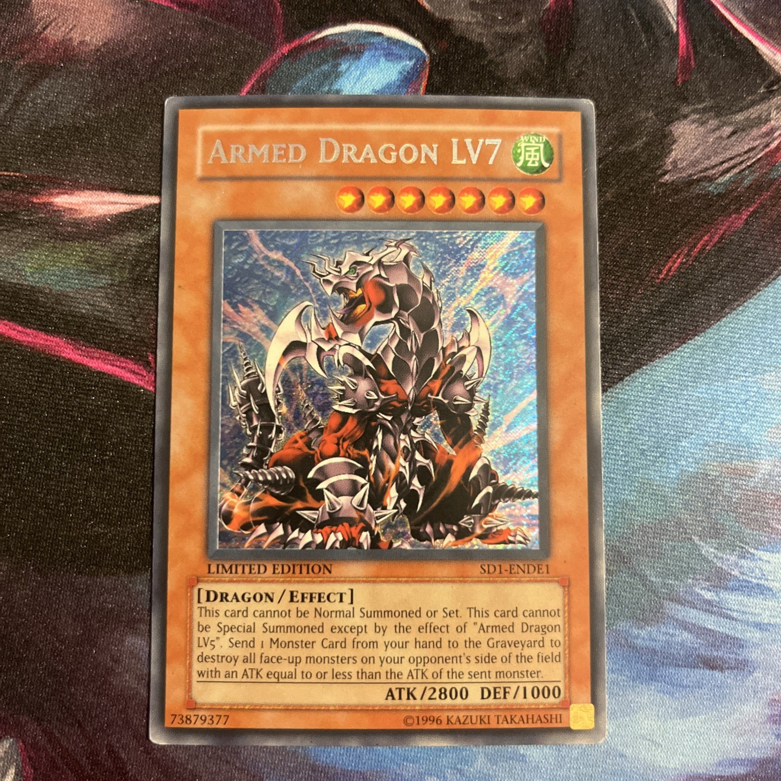 Yu-Gi-Oh! Armed Dragon LV7 SD1-ENDE1 Secret Rare Limited Edition VLP Vintage