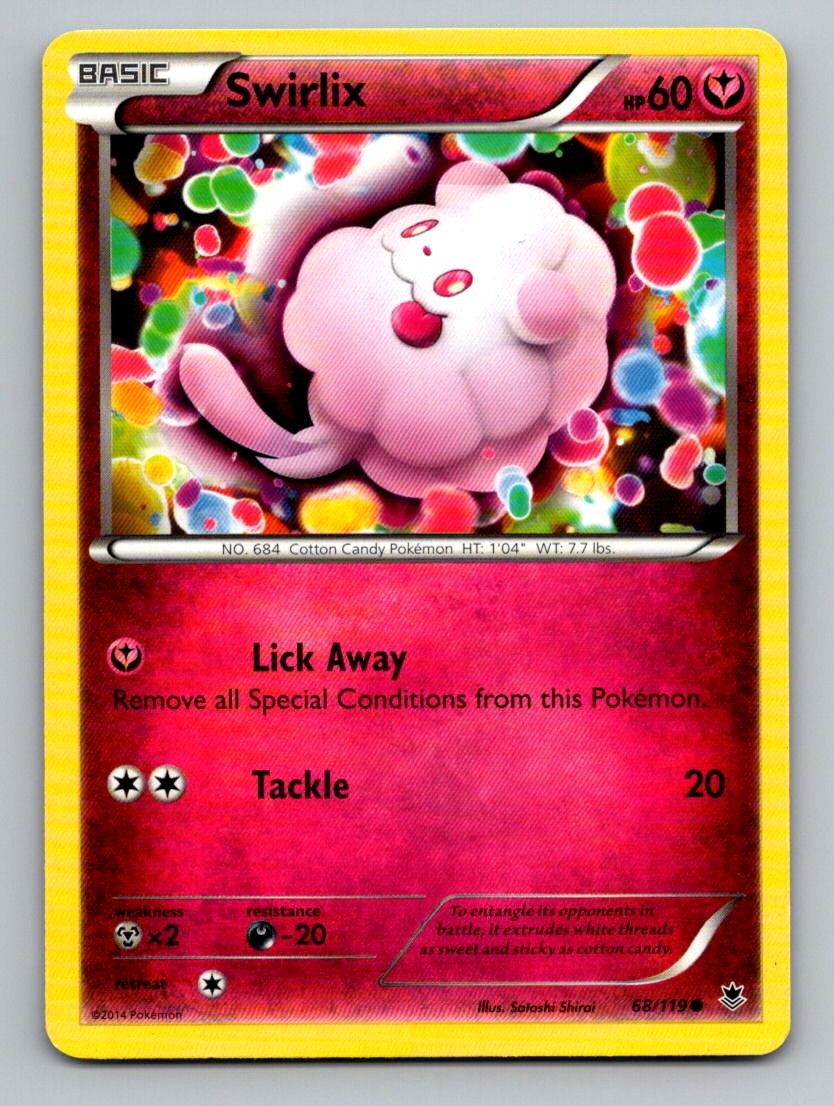 Swirlix 68/119 Common Phantom Forces Pokemon Lightly Played