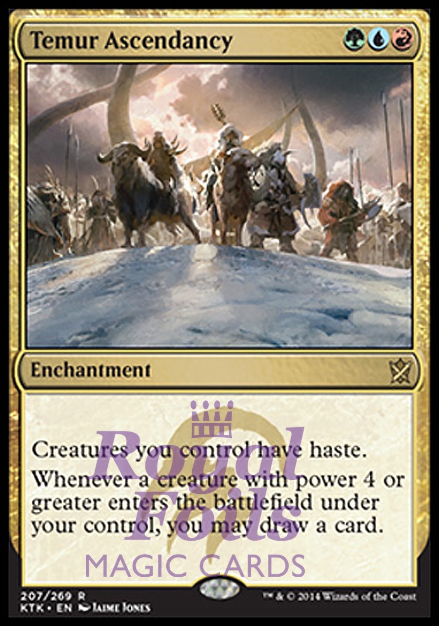 Temur Ascendancy 1x FOIL MTG KTK Khans of Tarkir Rare MINT green blue red