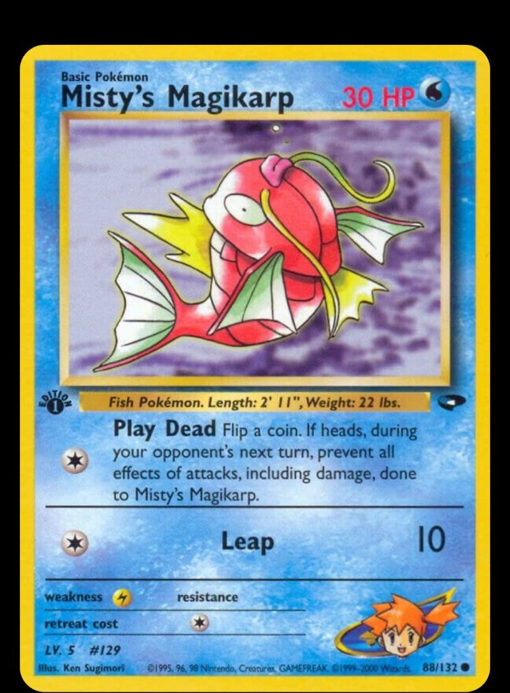Pokemon TCG – Gym Challenge – 1ST Edition – Misty’s Magikarp 88/132 – NM