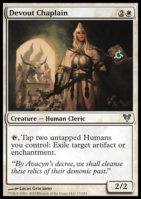 Magic the Gathering MTG Devout Chaplain (17) Avacyn Restored LP