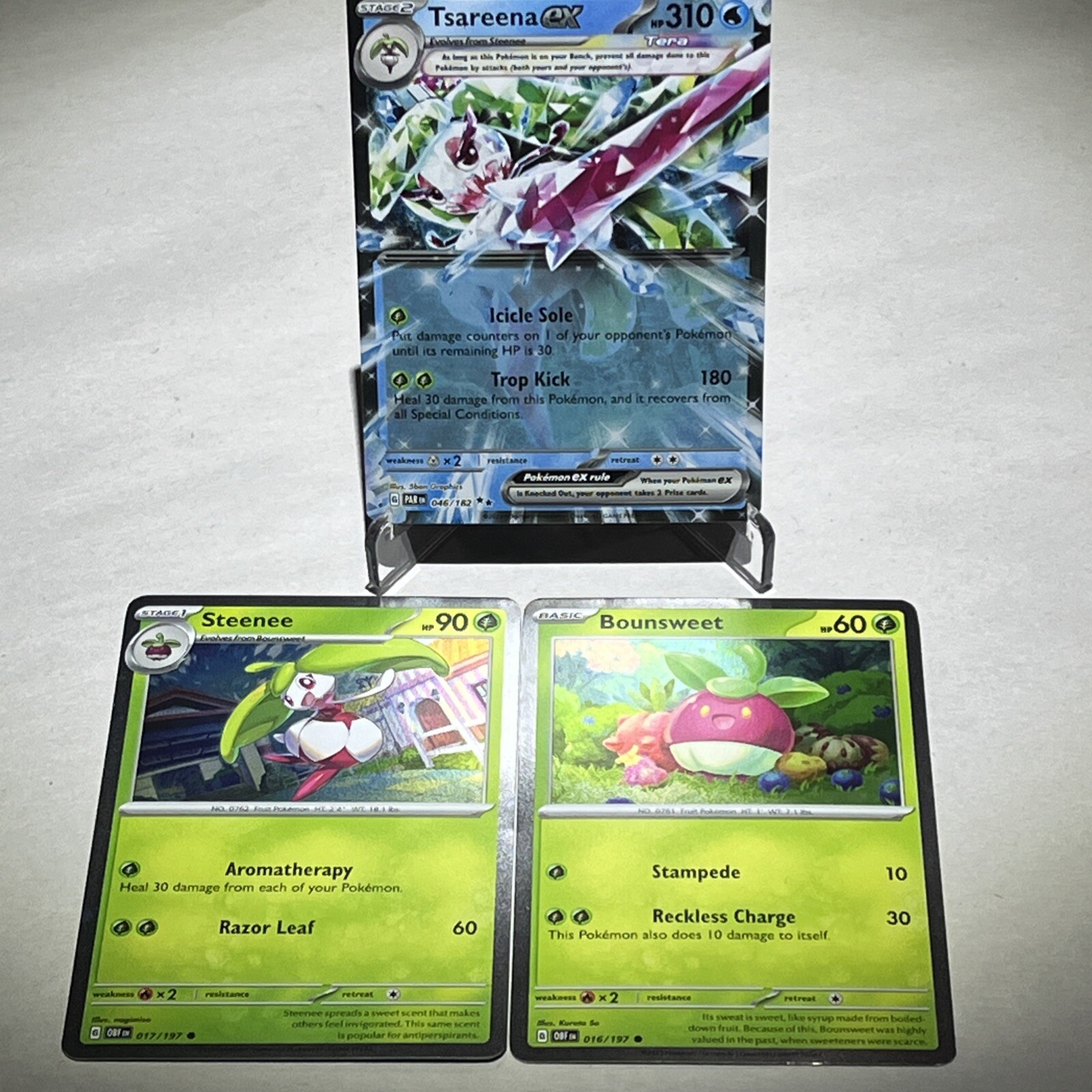 Pokemon Paradox Rift Tsareena ex 046/182 Double Rare SV03 017/197 &016/197
