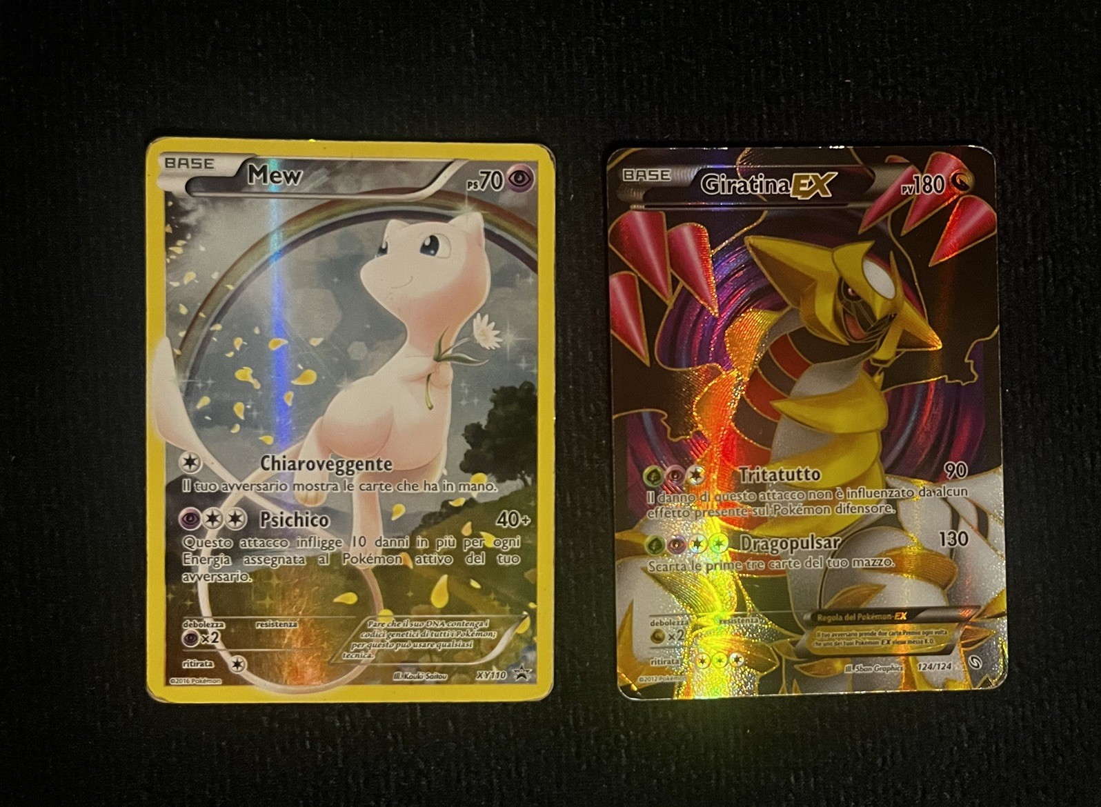 Pokemon Card Lot Mew XY 110 Promo Exclusive & Spiratina EX 124/124 Full Art