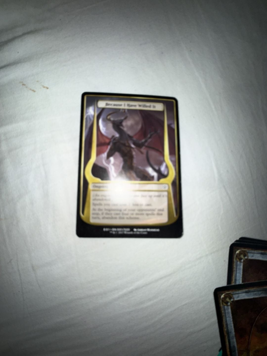 Because I Have Willed It – Archenemy: Nicol Bolas Oversized Scheme Card