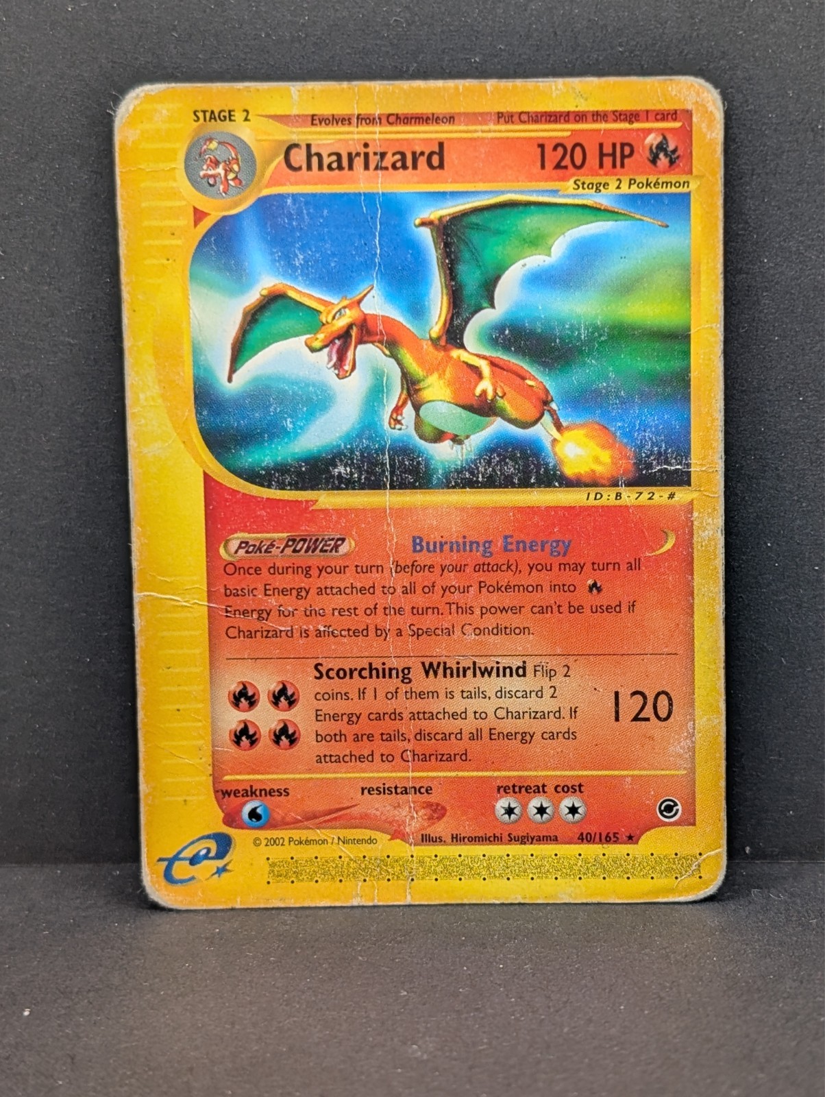 Charizard 040/165 Expedition Base Set Regular Rare Non-Holo Pokemon TCG dmg