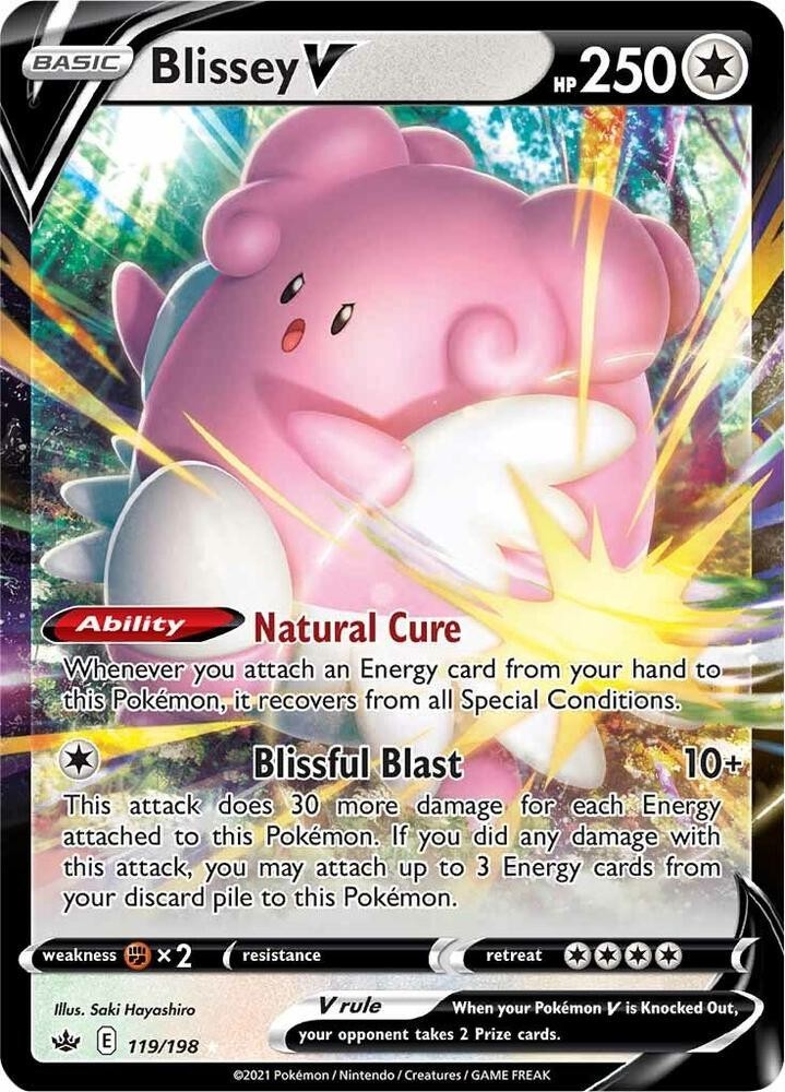 Pokemon Chilling Reign Ultra Rare Blissey V 119/198 – Near Mint (NM)