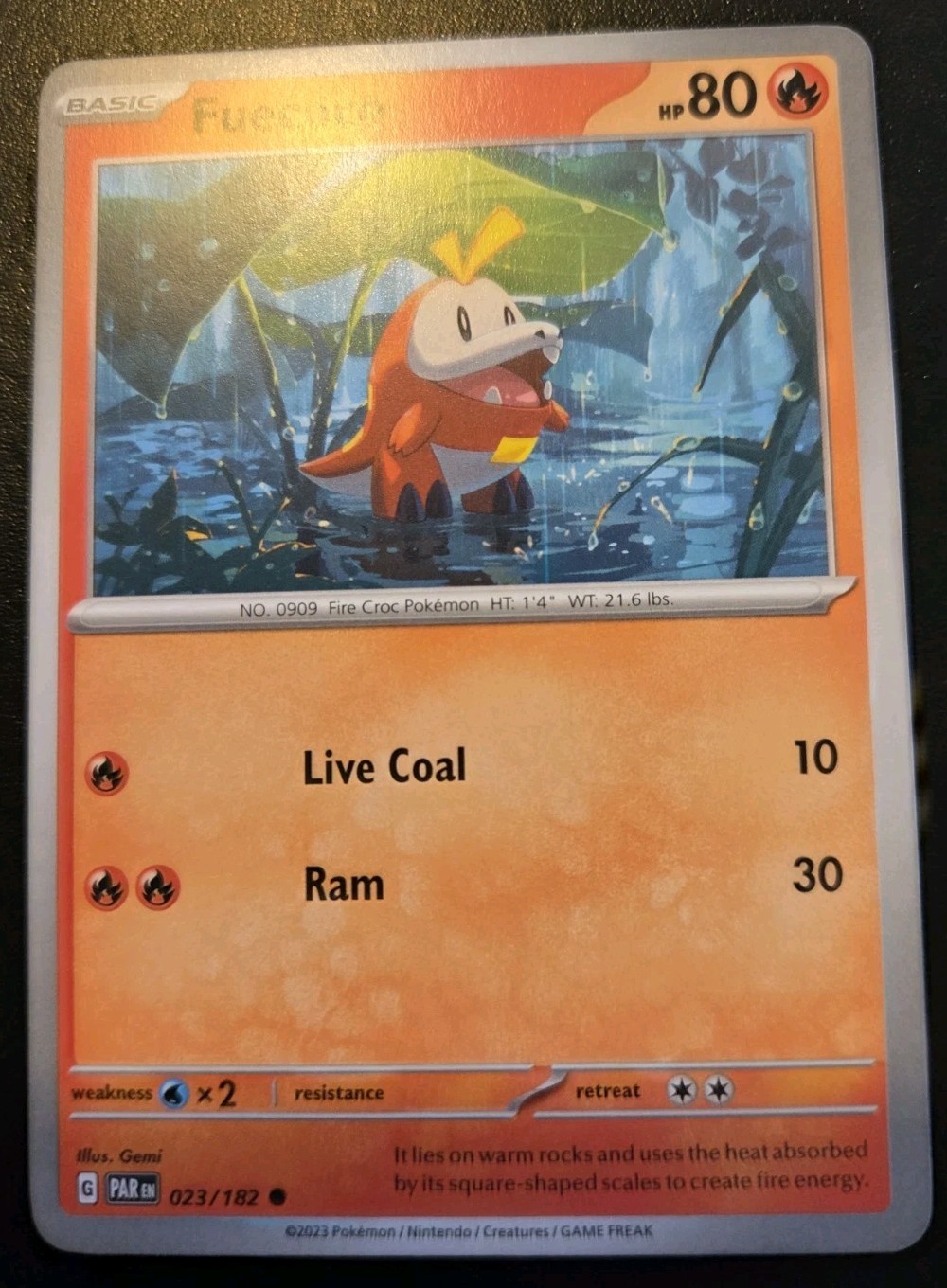 Fuecoco 023/182 Common Scarlet & Violet: Paradox Rift Pokemon TCG