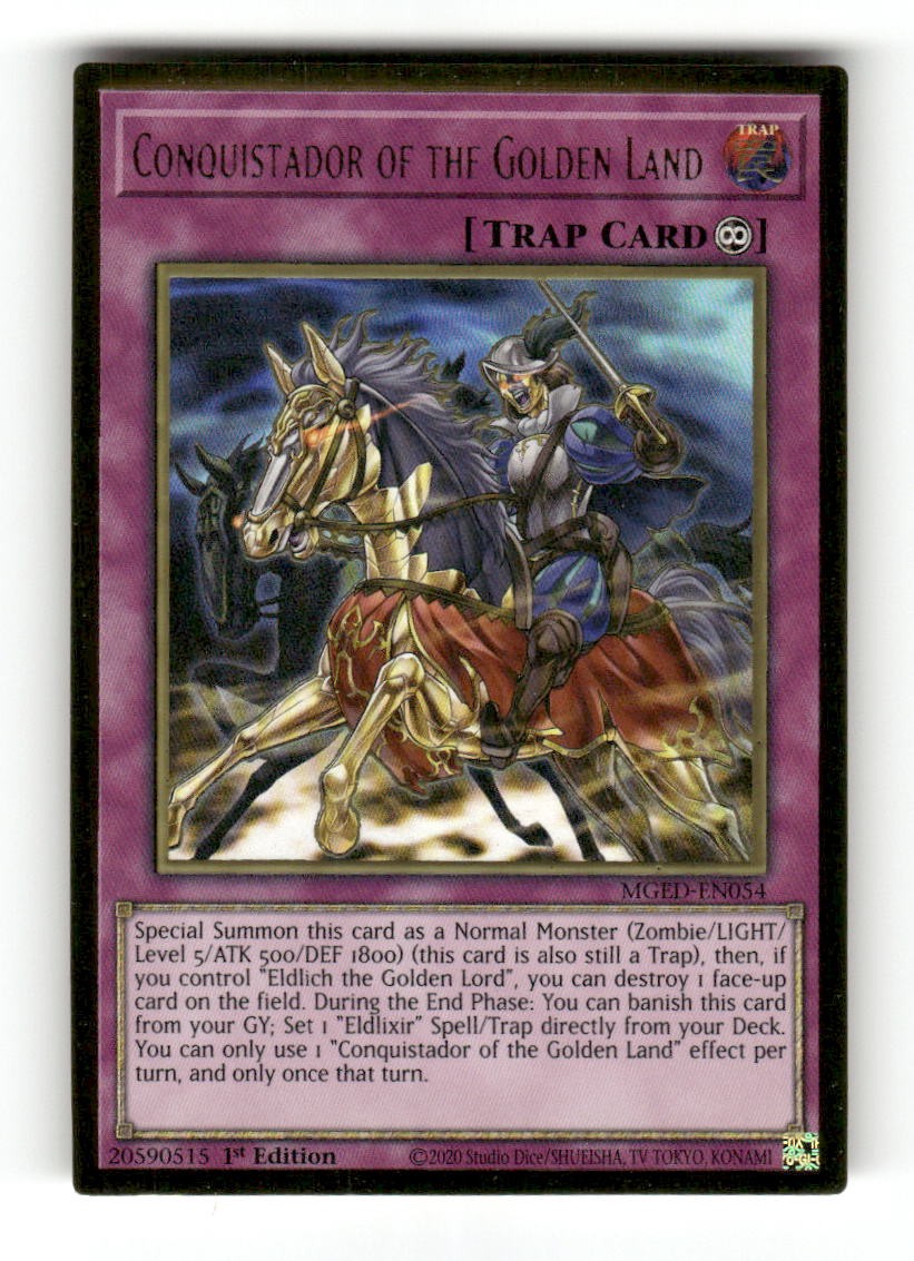 Conquistador of the Golden Land MGED-EN054 El Dorado Yu-Gi-Oh 1st Ed NM