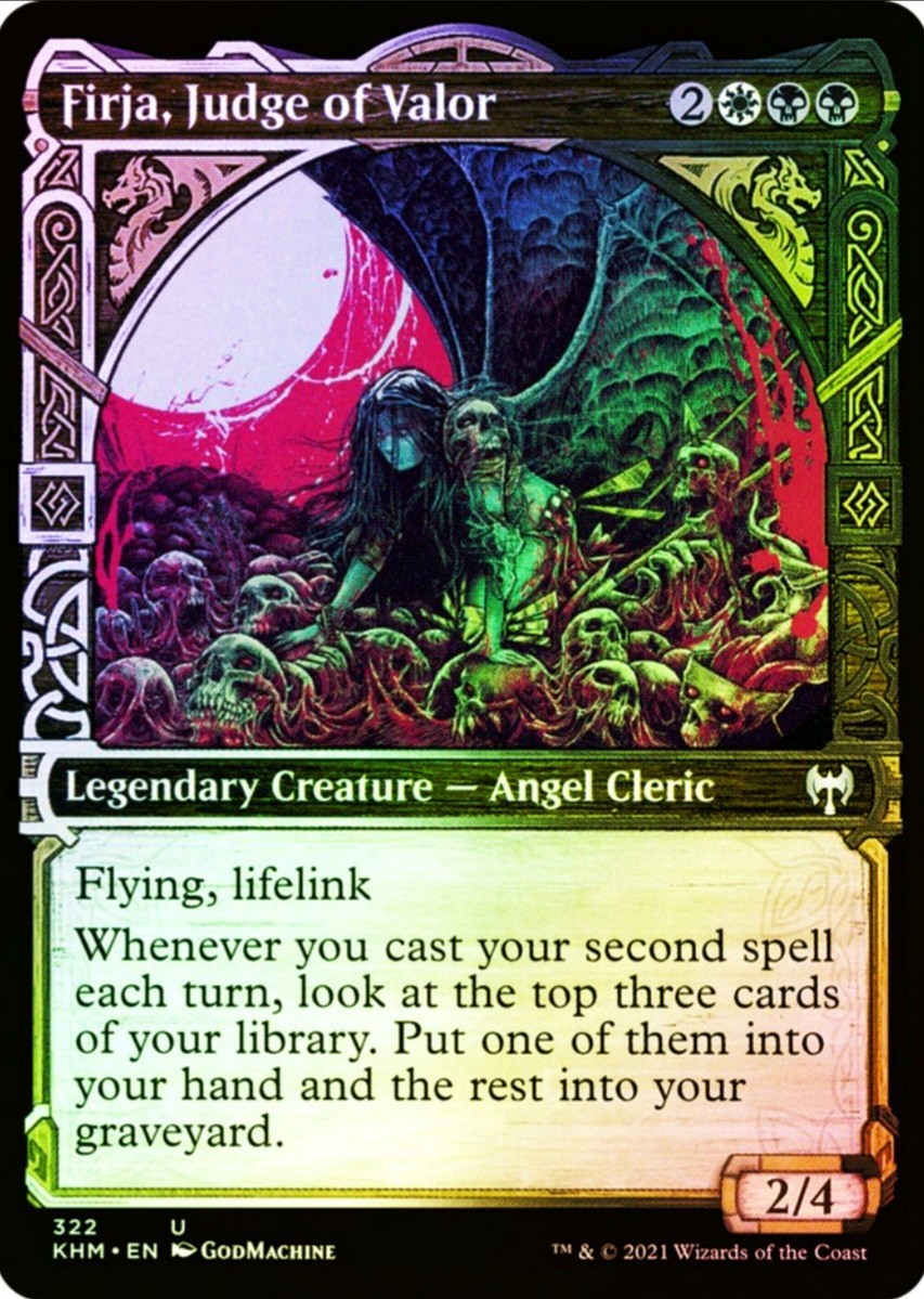 X 1 Firja, Judge of Valor NM-M Showcase FOIL Kaldheim 322 MTG Magic