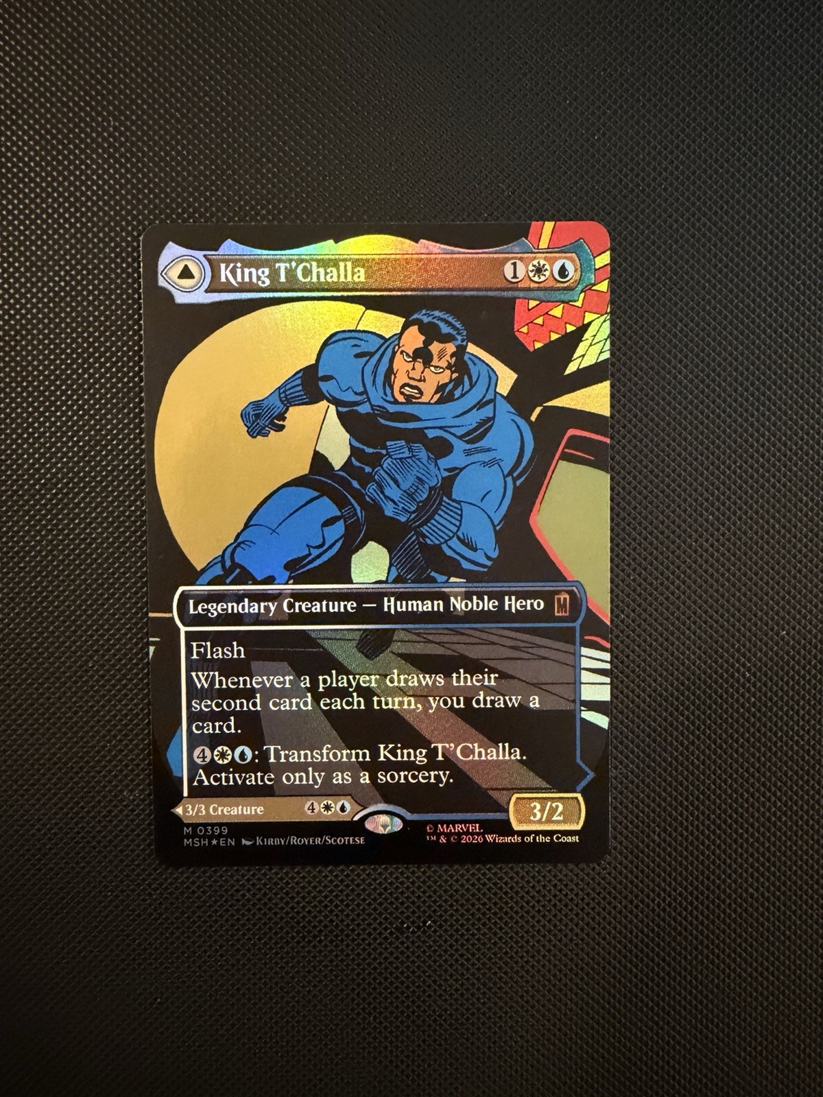 MTG Black Panther King T’Challa (Borderless) 0399 Marvel Super Heroes Comic Foil