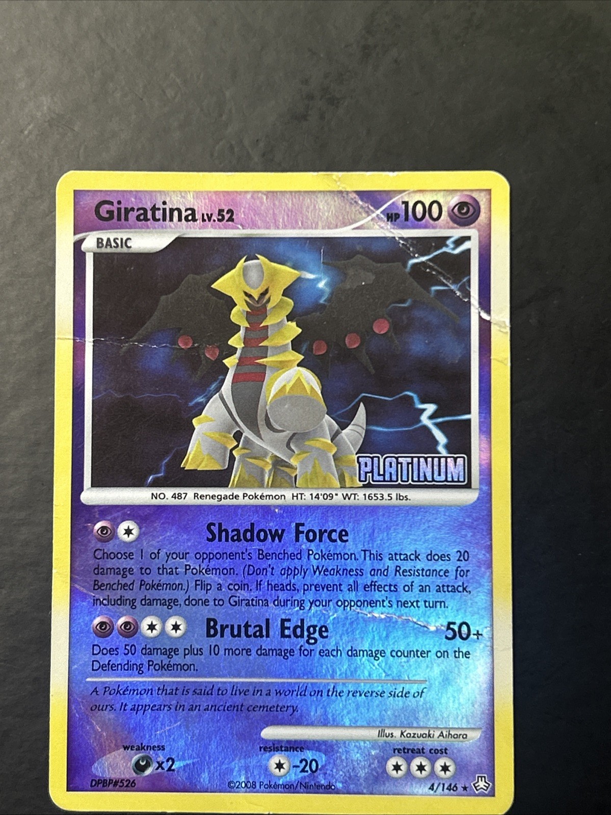 Giratina LV.52 #4/146 Holo 2008 D & P Legends Awakened