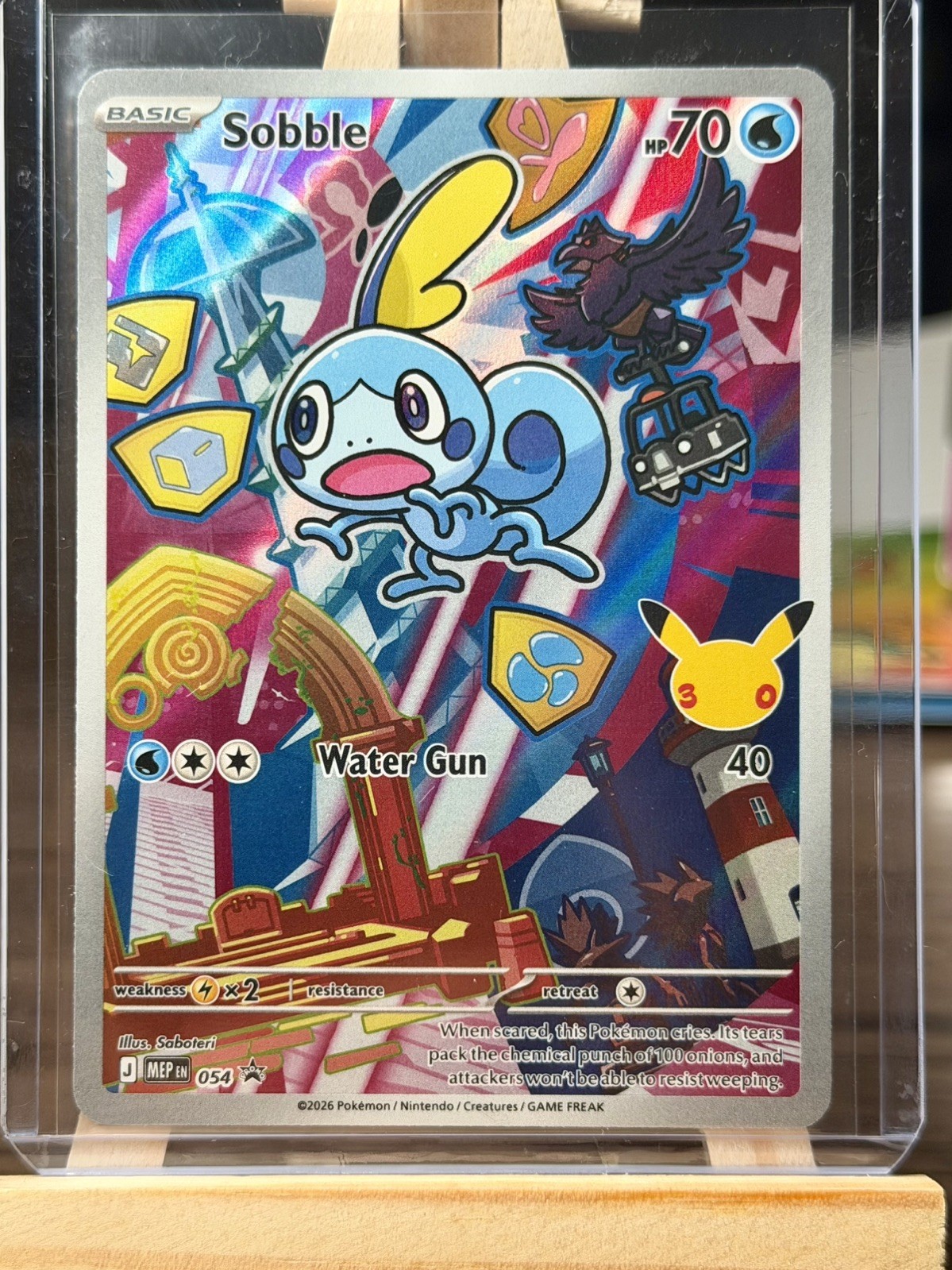 Pokemon MEP Sobble #054 First Partner Promo Holo Full Art Pokémon TCG Card – NM