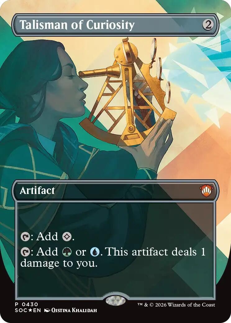 Talisman of Curiosity (Borderless) 430 SOC MTG Foil NM