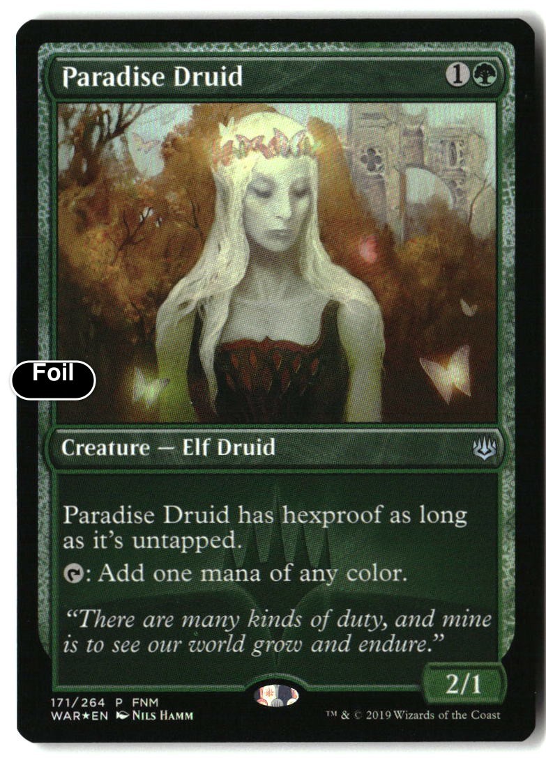 MTG Paradise Druid [FNM – 171] LP Foil
