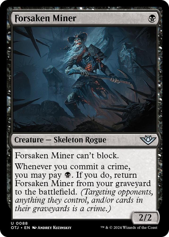 1x Forsaken Miner – Outlaws of Thunder Junction