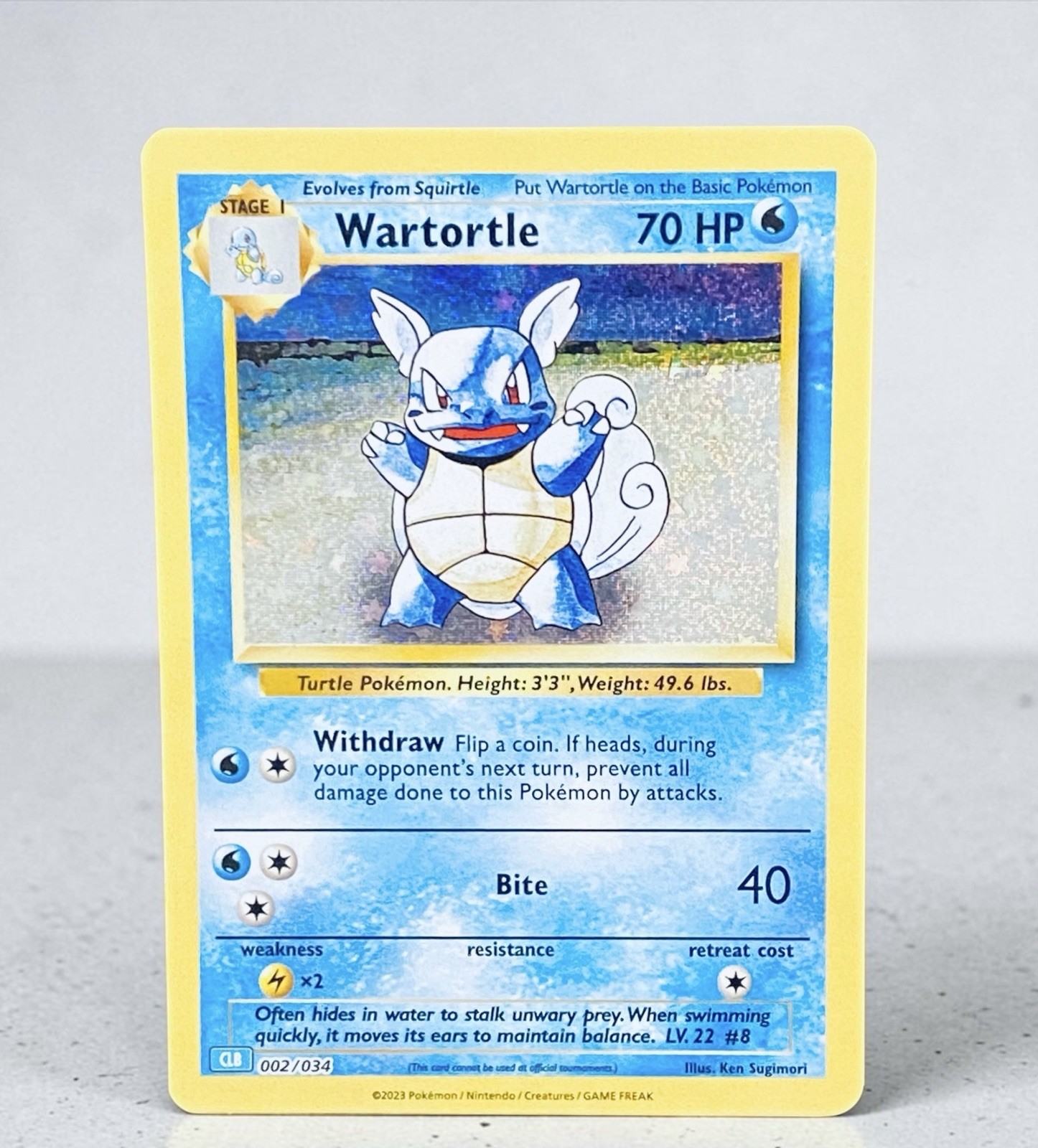 Pokemon Wartortle #002/034 CLB: Trading Card Game Classic (Read Description) 🔥