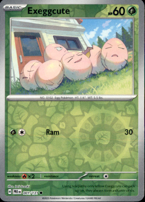 Exeggcute Reverse Holo Common SV: Prismatic Evolutions 001/131 NM Iori Suzuki 20