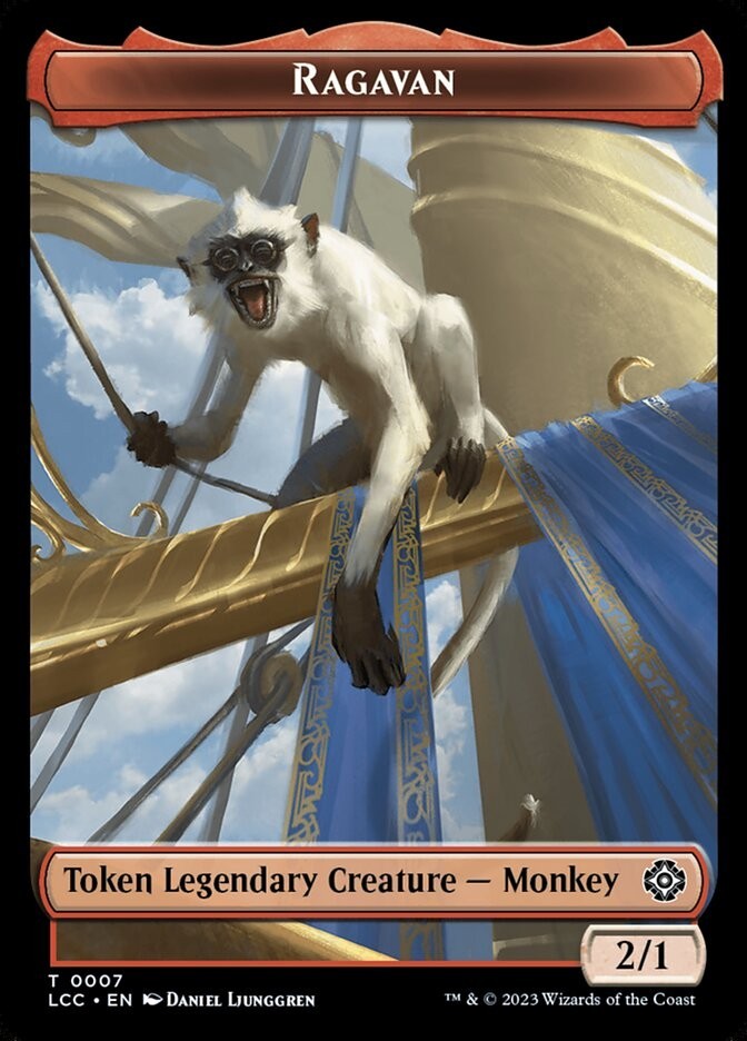 Ragavan Treasure 0007 0018 Double Sided Token LCC MTG NM