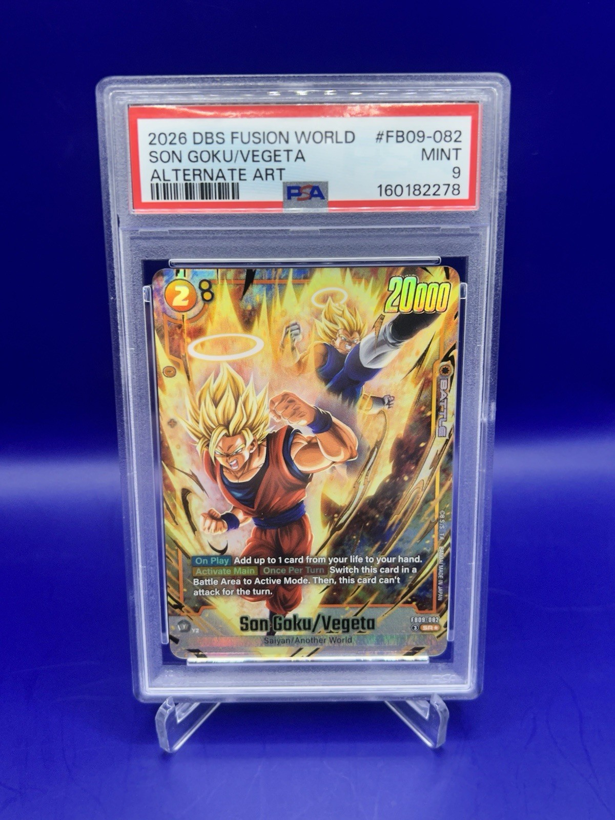 2026 Dragon Ball Super Fusion World Son Goku/Vegeta SR Alt Art #FB09-082 PSA 9