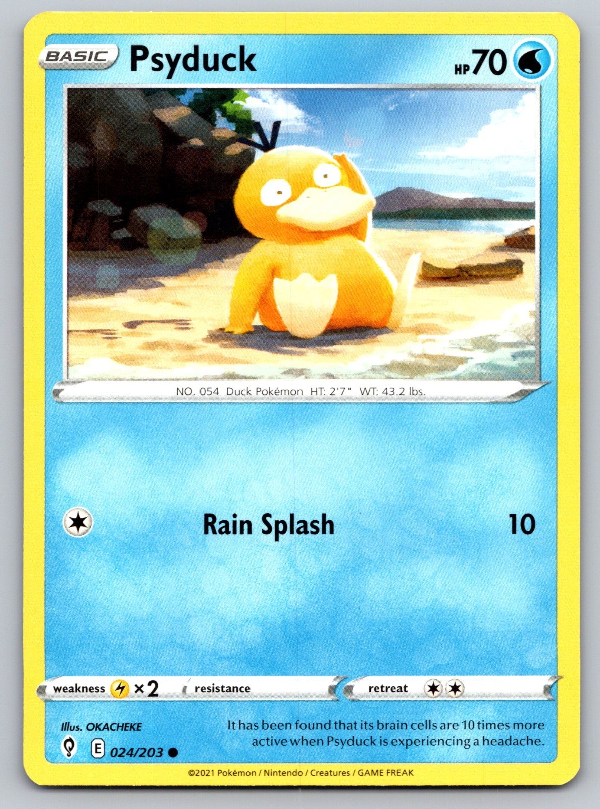 Psyduck Common SWSH07: Evolving Skies 024/203 NM