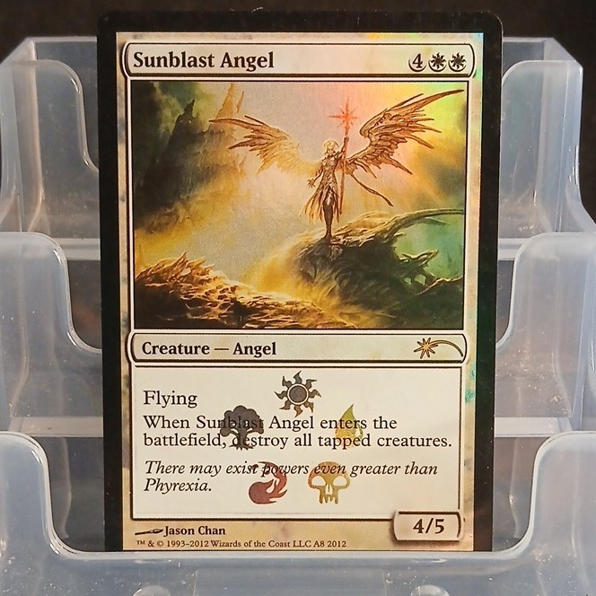 Magic: The Gathering Sunblast Angel White Creature Promo Foil Media Promos 4/5