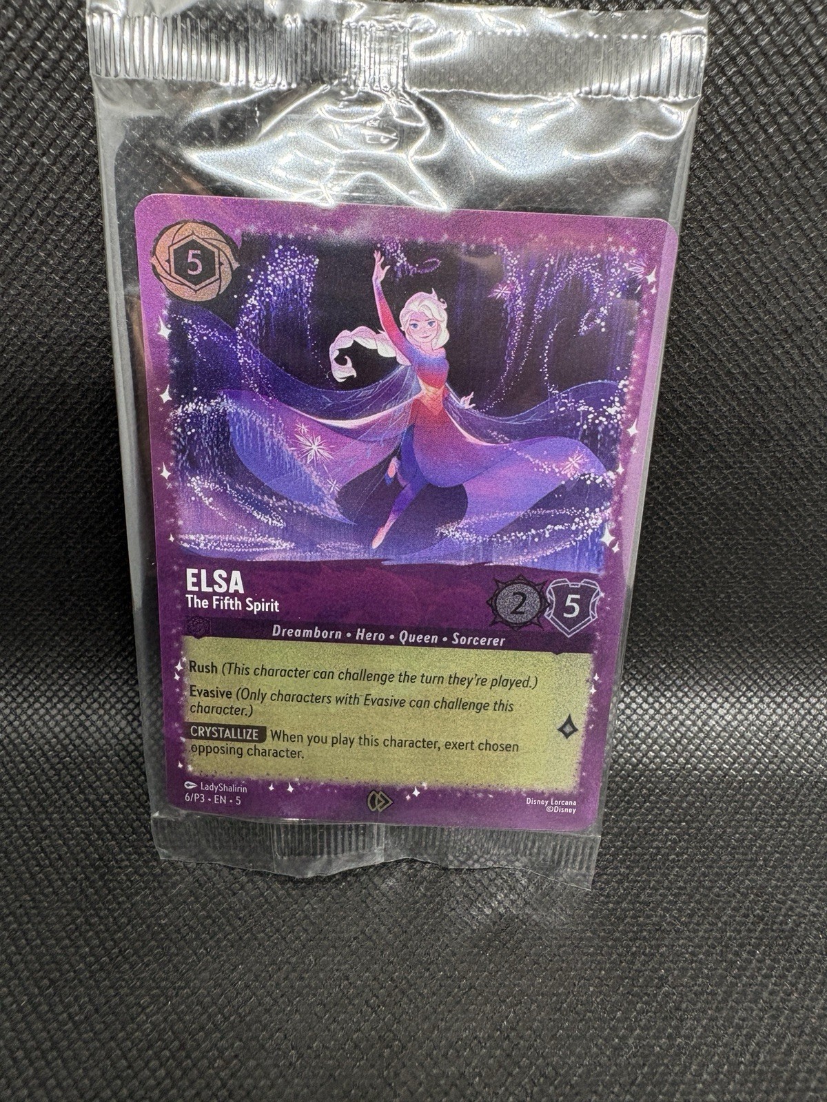 Elsa The Fifth Spirit 6/P3 Glimmer Foil Promo sealed Frozen Disney Lorcana