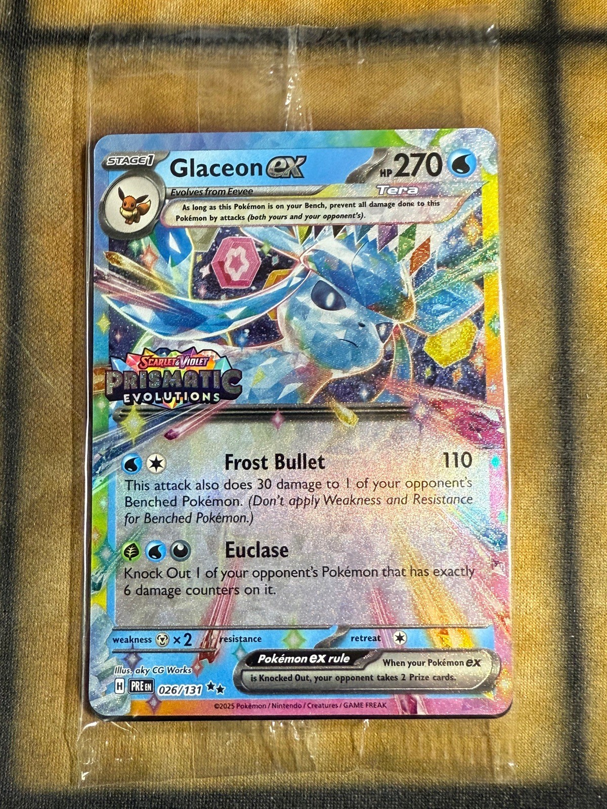 Pokemon Glaceon EX 026/131 Prismatic Evolutions Stamp Promo Sealed