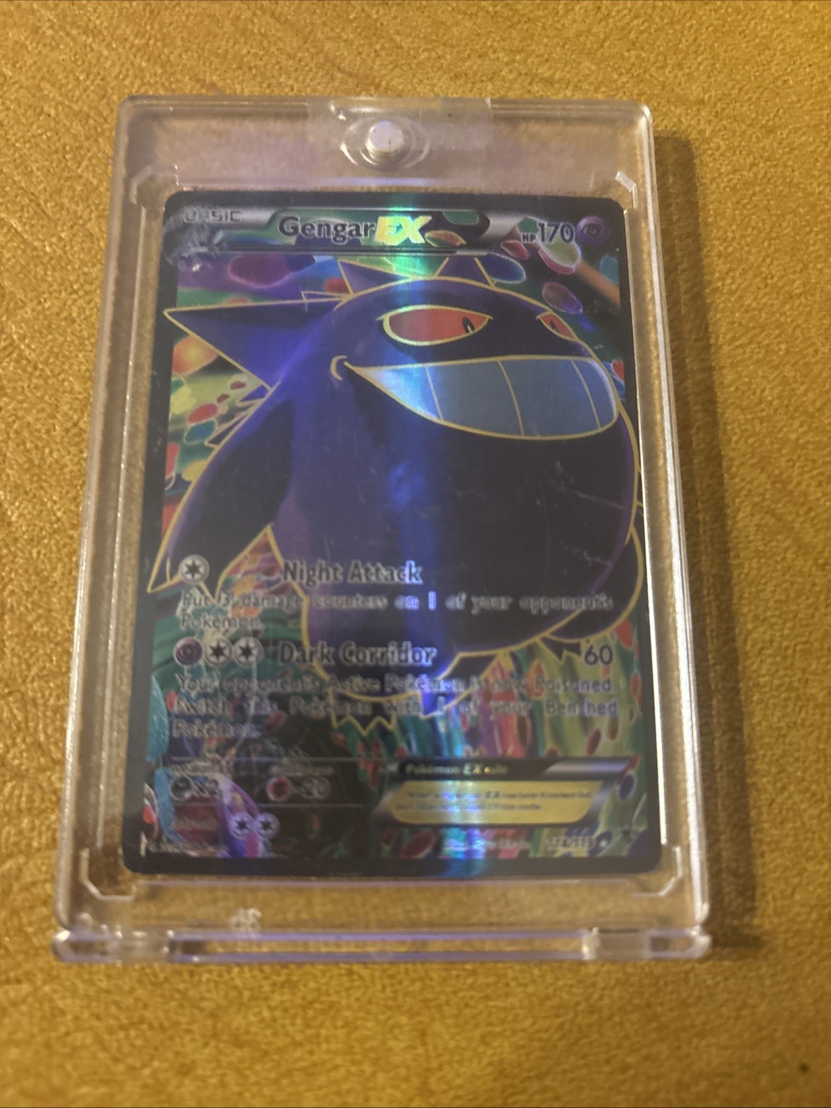 Pokemon Gengar EX Full Art 114/119 XY Phantom Forces Holo Ultra Rare MP Scratch