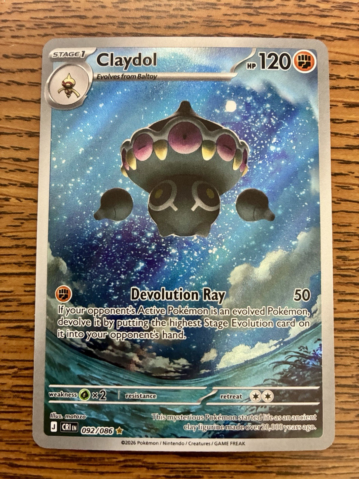Claydol Chaos Rising Illustration Rare – Pokemon TCG 092/086