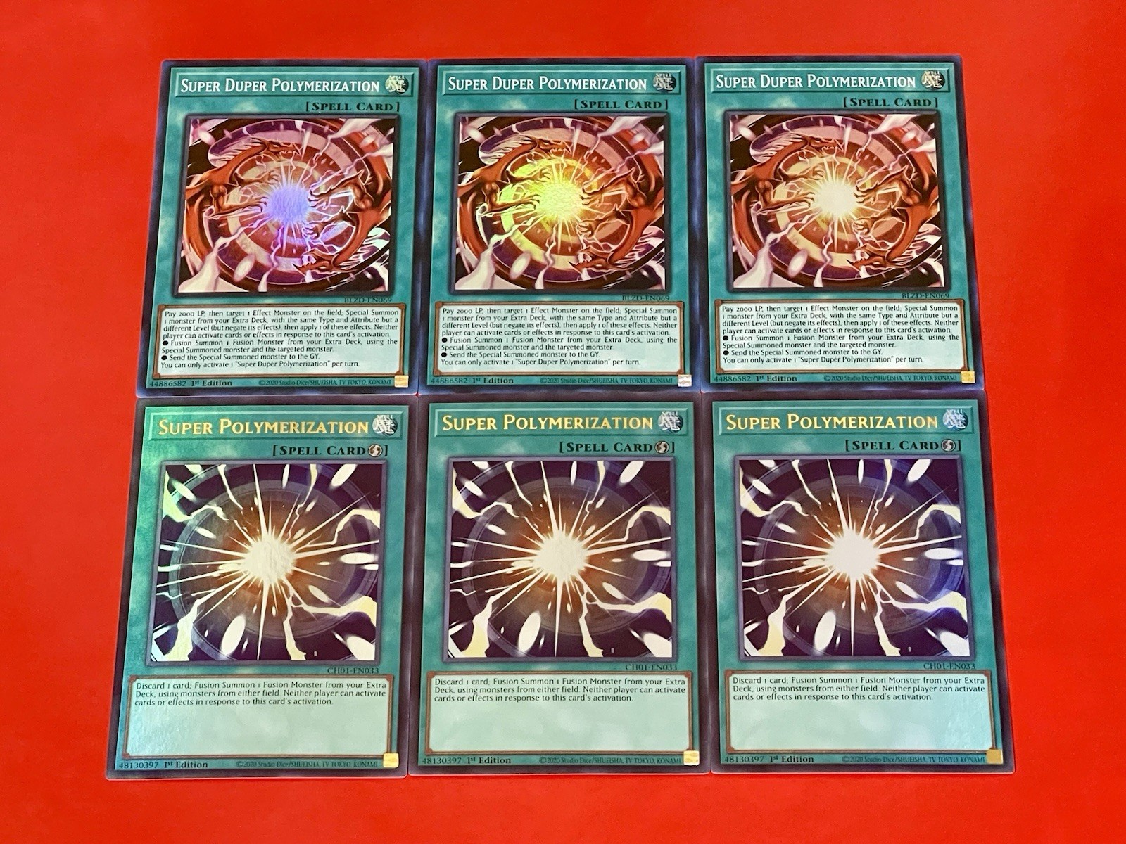 3x Super Polymerization + 3x Super Duper Polymerization | NM | 1st Ed | YuGiOh!